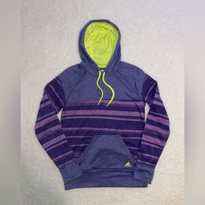 Adidas Ultimate Hoodie Climawarm Purple Yellow
Pullover Sweatshirt Womens Medium